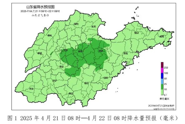 小雨、中雨并伴有雷电!7至9级阵风!山东天气预报