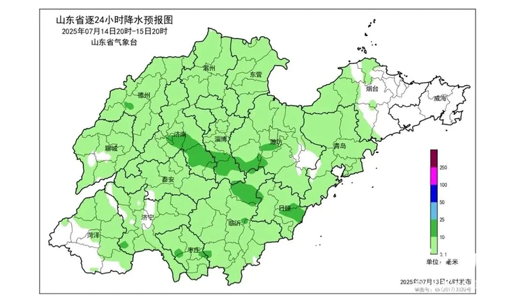 山东继续发布高温橙色预警,14日夜间起大部地区有雨
