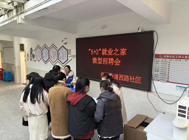 新村街道:西路社区开展“5+2就业之家”微型招聘会