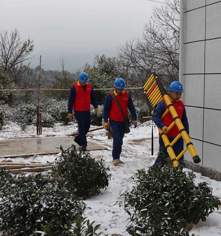 踏雪特巡守光明 鹅湖供电筑牢冰雪保供防线