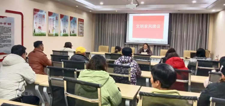 元宵期间周路口街道云锦巷社区开展文明家庭建设活动