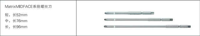 MatrixMIDFACE系统螺丝刀