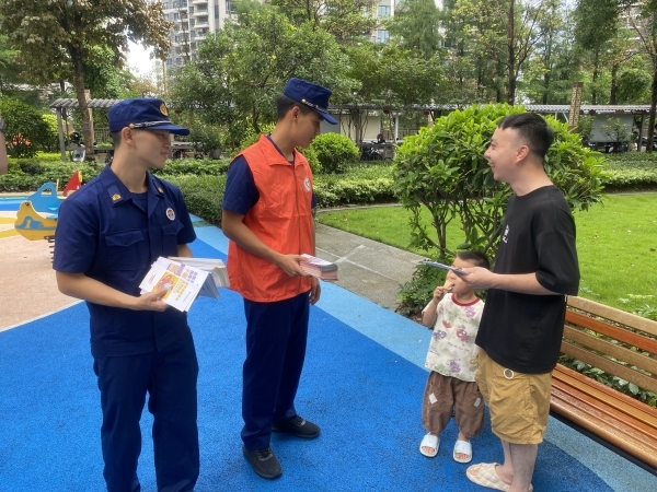 广东中山南头开展消防宣传进小区活动