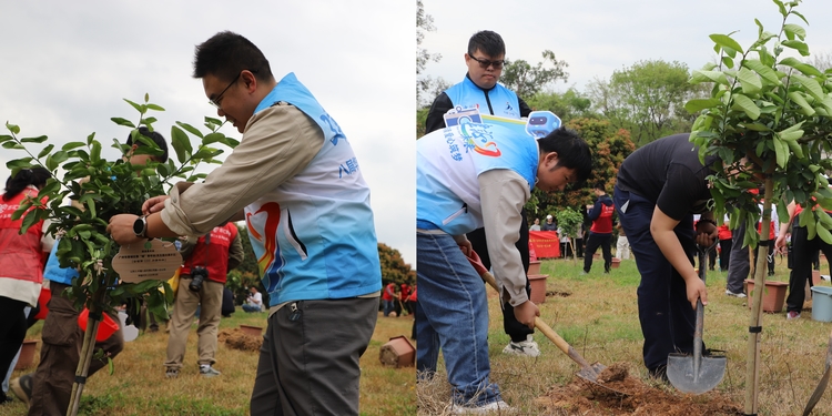 中建八局华南公司组织员工开展“绿美黄埔 青年先行”植树护绿主题活动