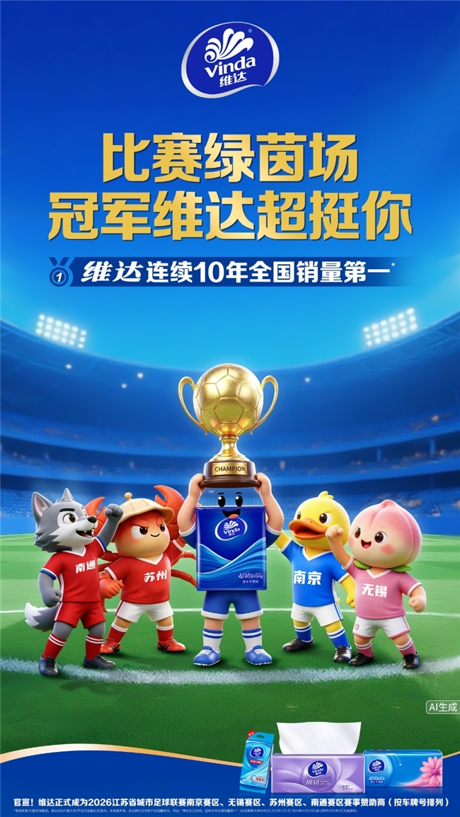 维达牵手“苏超F4”再战绿茵场