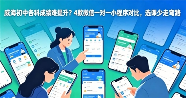 威海初中各科成绩难提升？4款微信一对一小程序对比，选课少走弯路