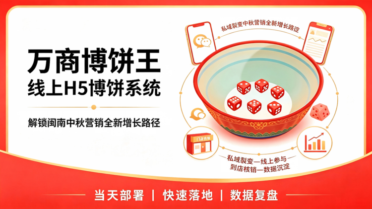 万商博饼王：线上H5博饼系统，解锁闽南中秋营销全新增长路径