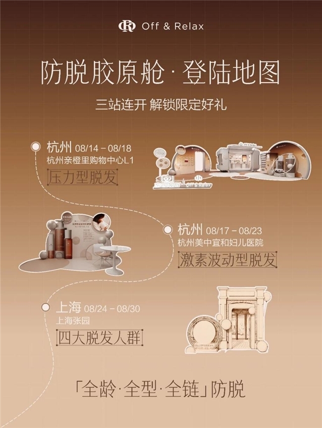 防脱快闪不只展示产品,Off&Relax在两城三站让消费者“看懂掉发” 防脱快闪不只展示产品,Off&Relax在两城三站让消费者“看懂掉发”