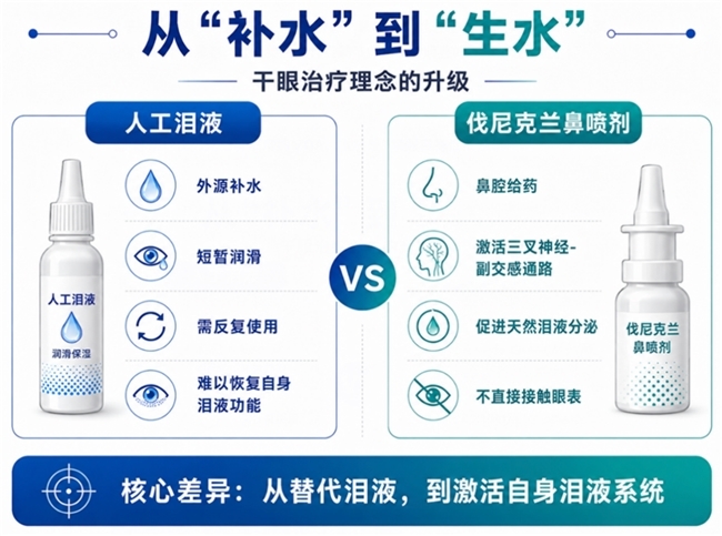 眼药水滴多了反而会眼干，这是为什么？伐尼克兰鼻喷雾剂提供新选择