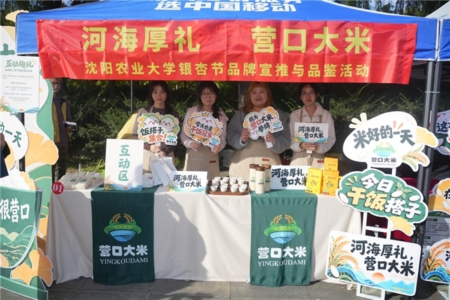 河海厚礼 营口大米消费培育活动亮相沈阳农业大学银杏节